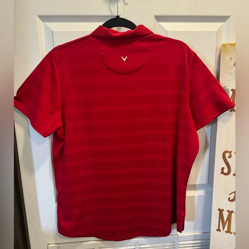 Callaway Women's Short Sleeve Golf Polo Shirt Collared 4 Button Red Sz XL - Image 3