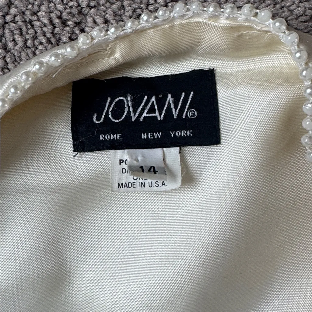 Jovani  Ivory Satin Three Piece Skirt Set SIZE 14 - Image 6