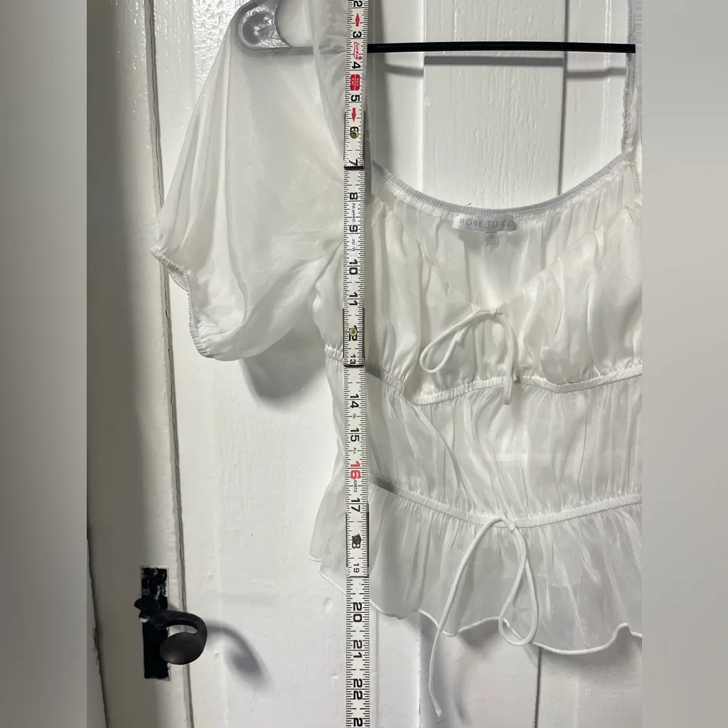 NWT Revolve More To Come Olivera Blouse in white size medium - Image 7