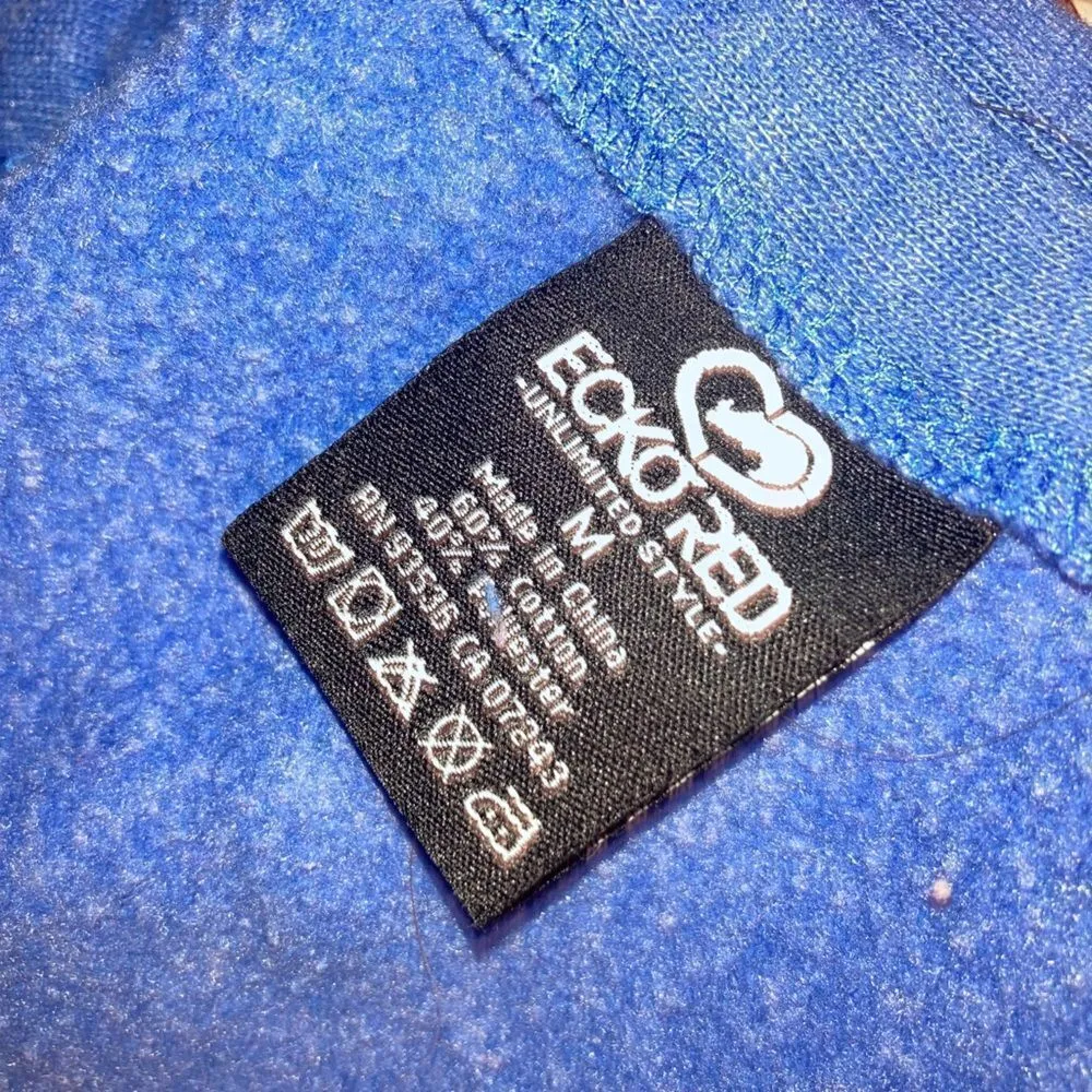 Rare Y2K Ecko Red Side Tie Hoodie Glitter Embellished Rhino Winter Vintage - Image 4