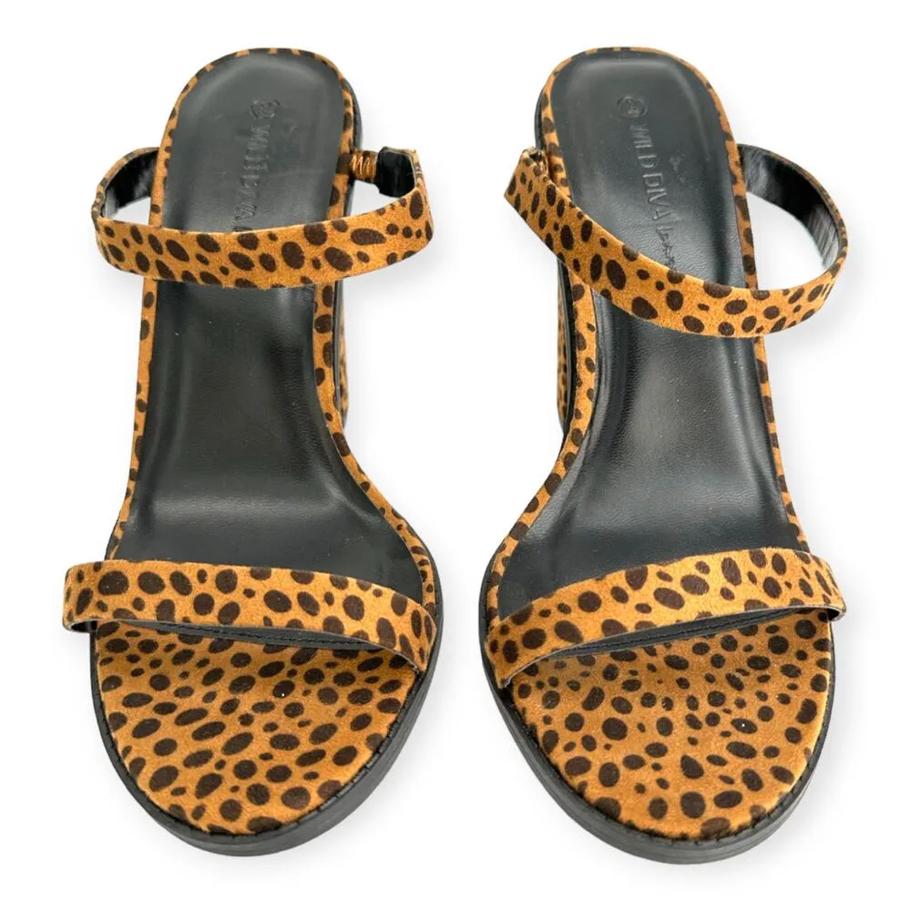 Wild Diva | NWOT | Sz 9 | Animal Print Open Toe Chunky Heel Strappy Dress Pump - Image 2