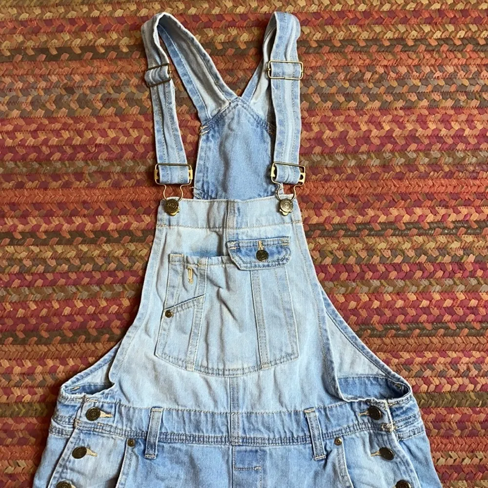 RETRO Y2K LEI BASIC DENIM OVERALL SHORTS - Image 2