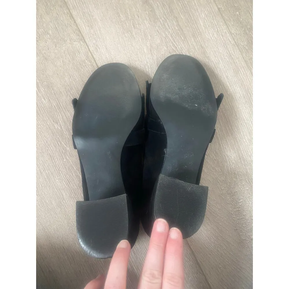 Steve Madden Kate Black Suede Block Heel Pump‎ Size 8 - Image 5