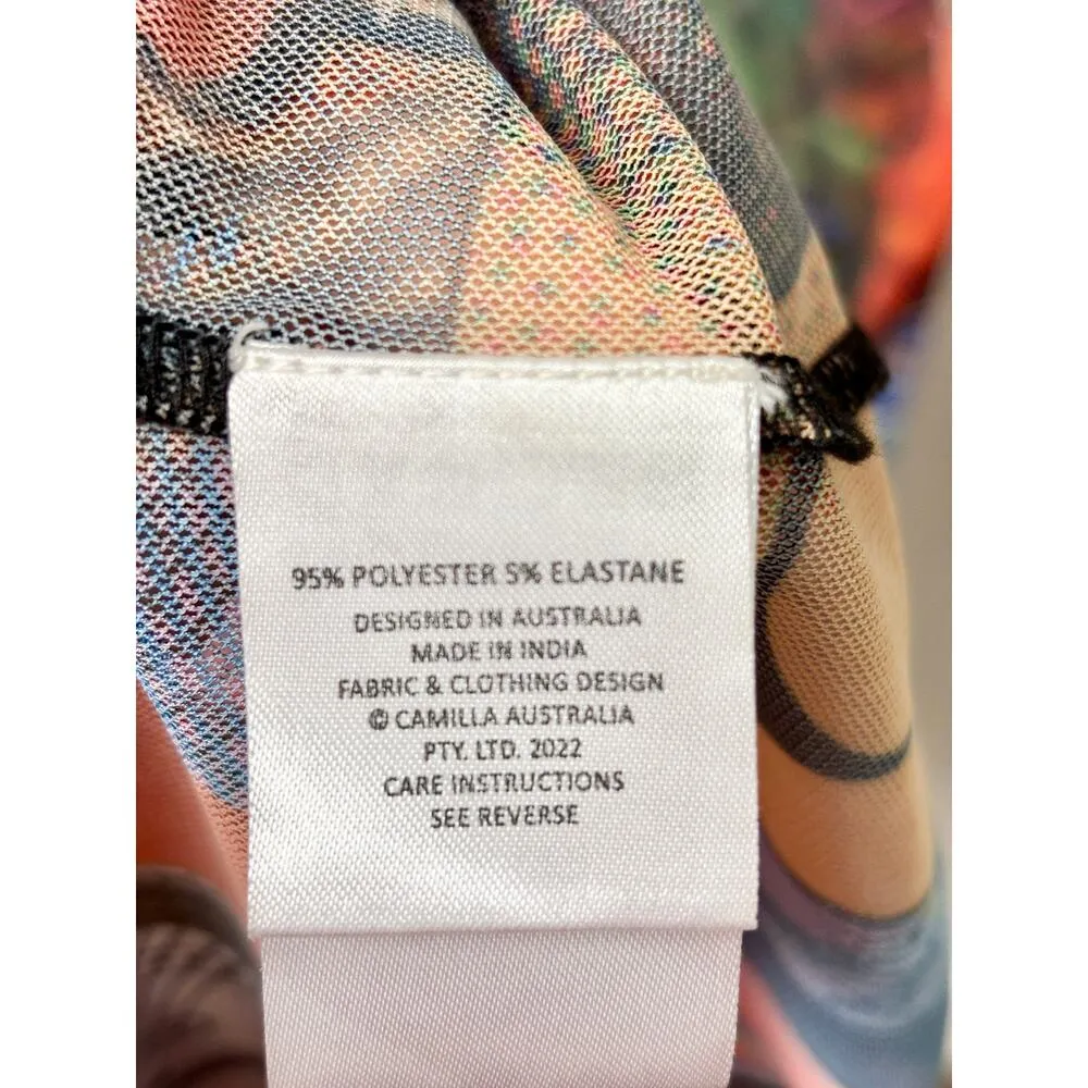 NWOT Camilla Turtleneck Jersey Radical Rebirth Midi Dress Red Multi Women's XS - Image 5