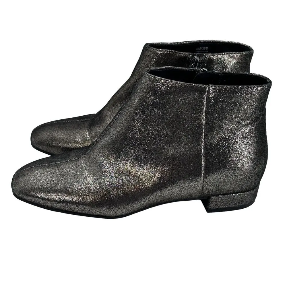 Karl Lagerfield Women Ilayna Leather‎ Bronze/Gold Bootie Size 6 - Image 4