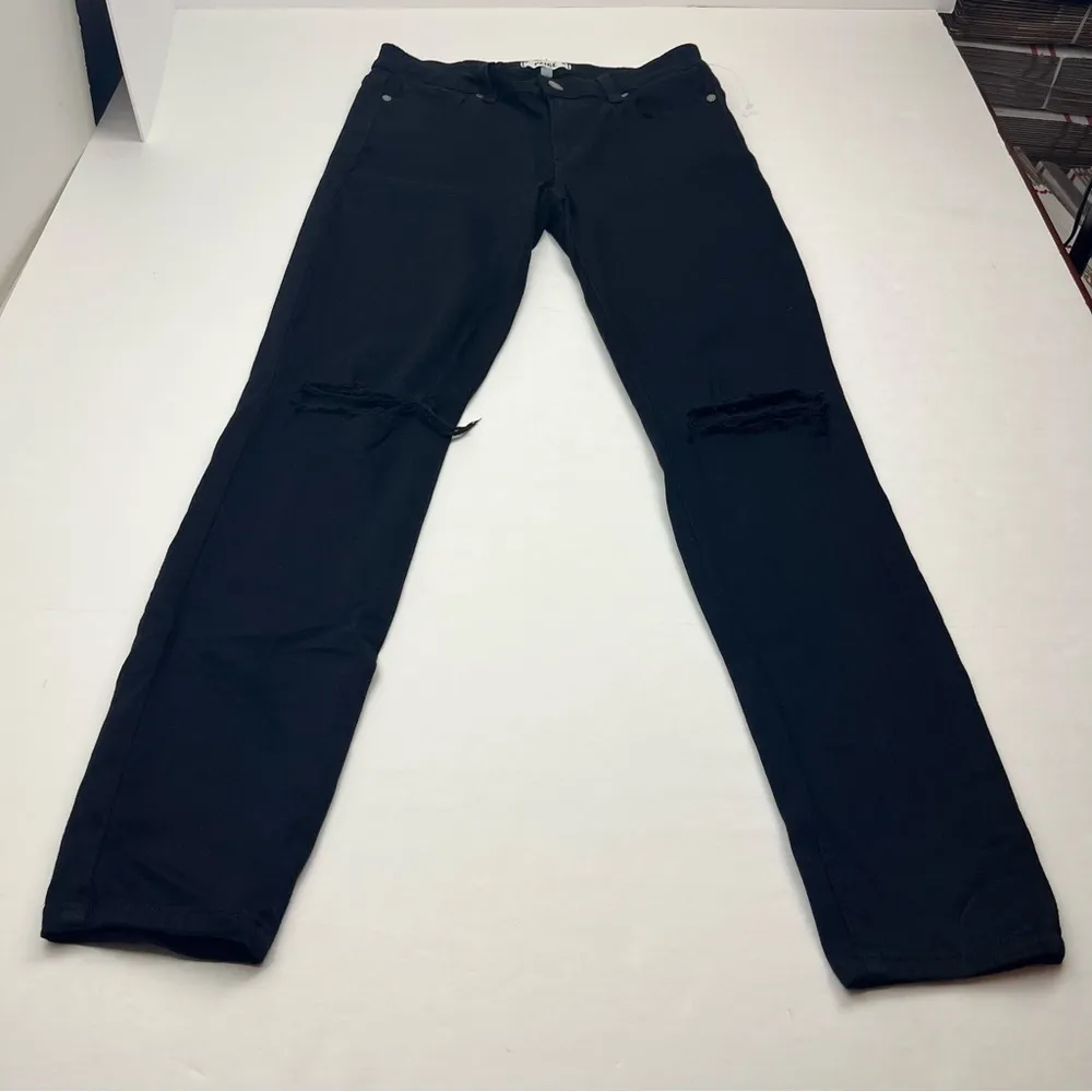 Paige Verdugo Ankle Womens SZ 27 Black Twilight Distructed Denim Jean Distressed - Image 2