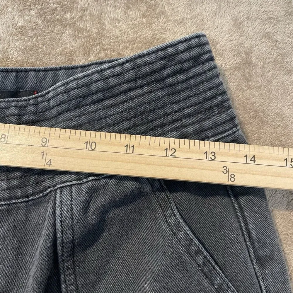 BDG High Rise Baggy Jeans Womens 26 Relaxed Fit Patch Pockets Charcoal Dark - Image 9