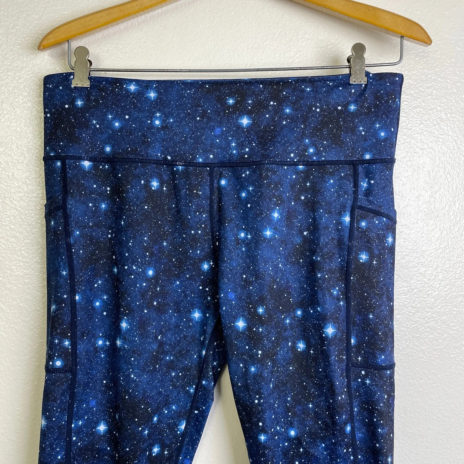 CVG Constantly Varied Gear Leggings Womens XL Blue Infinity Space Stars Crossfit - Image 5