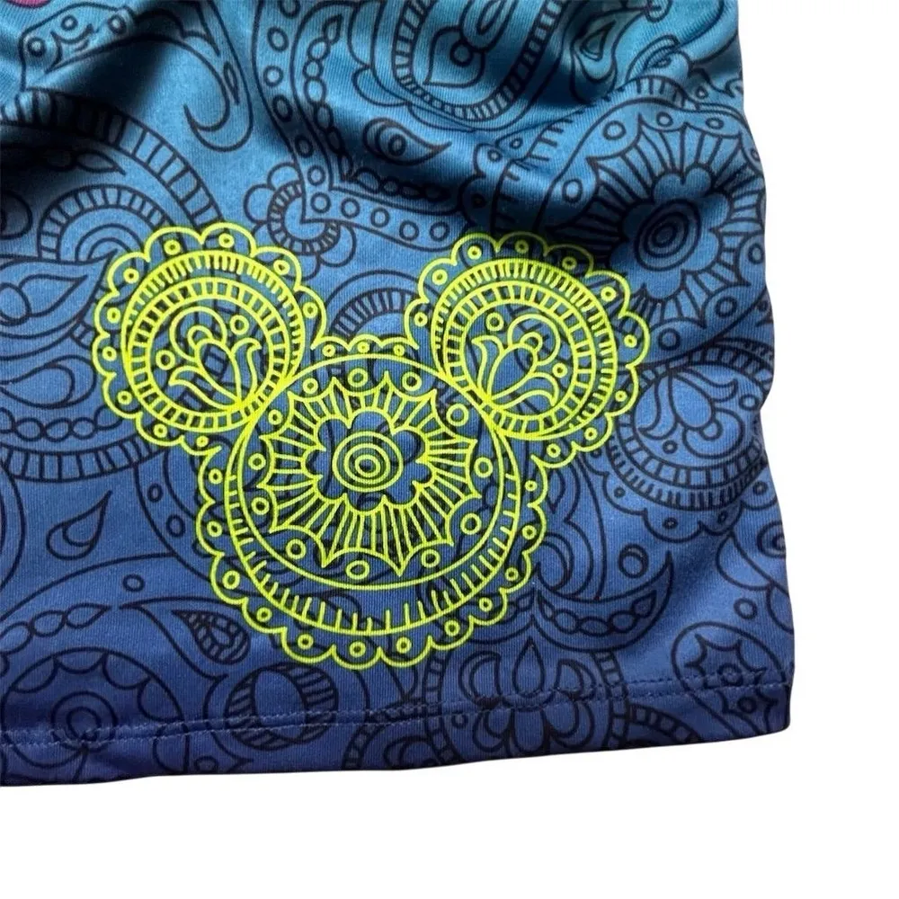 Disney Women's XS Paisley Racerback Tank Top Multicolor Yoga Casual Mickey Epcot - Image 4