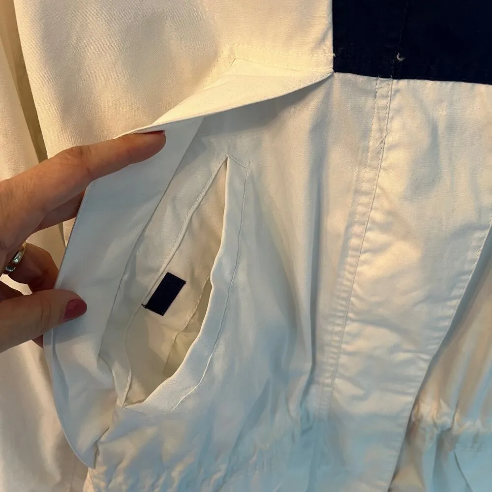 Pacific Trail Outerwear Unisex Utility Jacket Size L White/Navy/Orange Zip Hood - Image 3