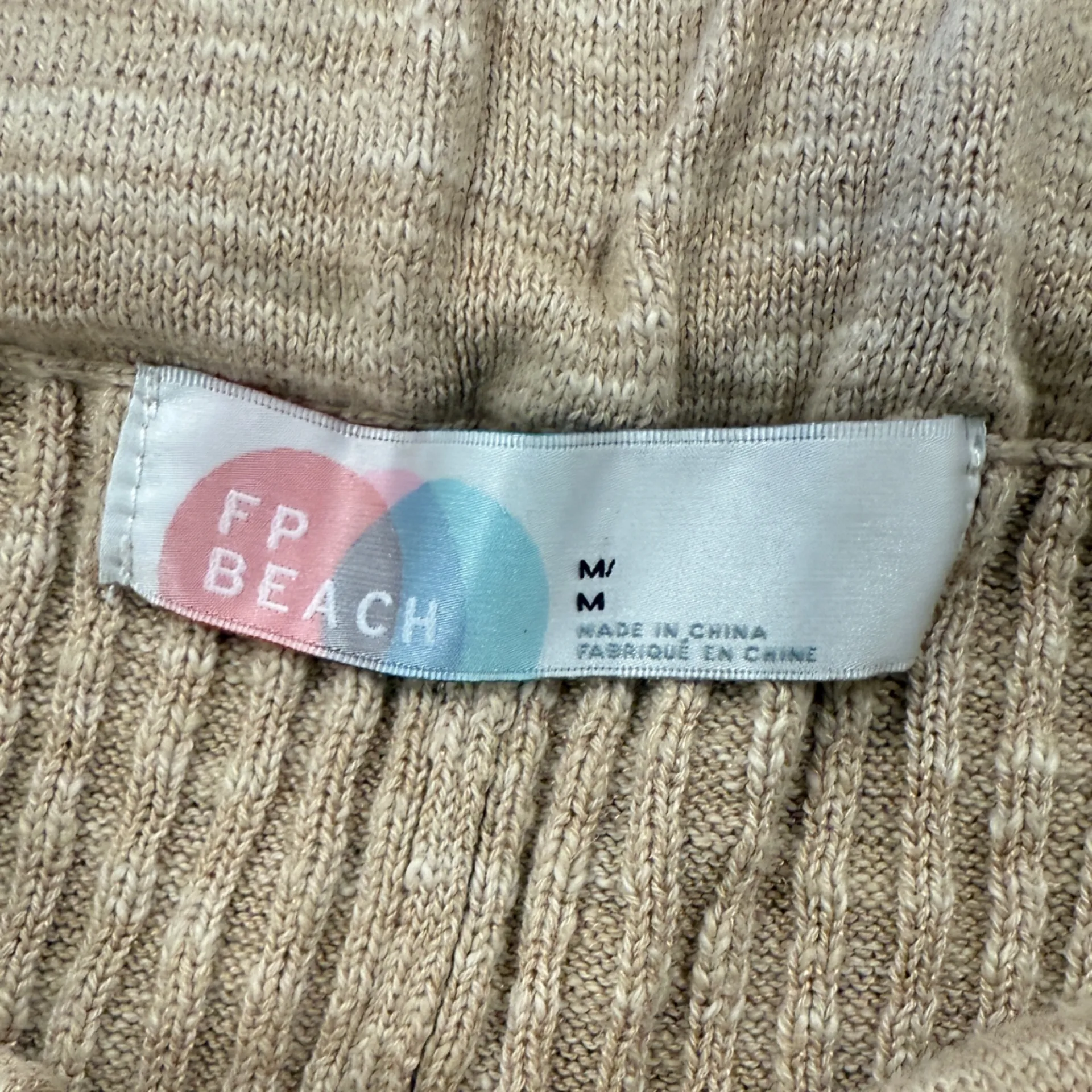 Free People Beach Around The Clock Ribbed Knit  Joggers Pants Sz M - Image 6