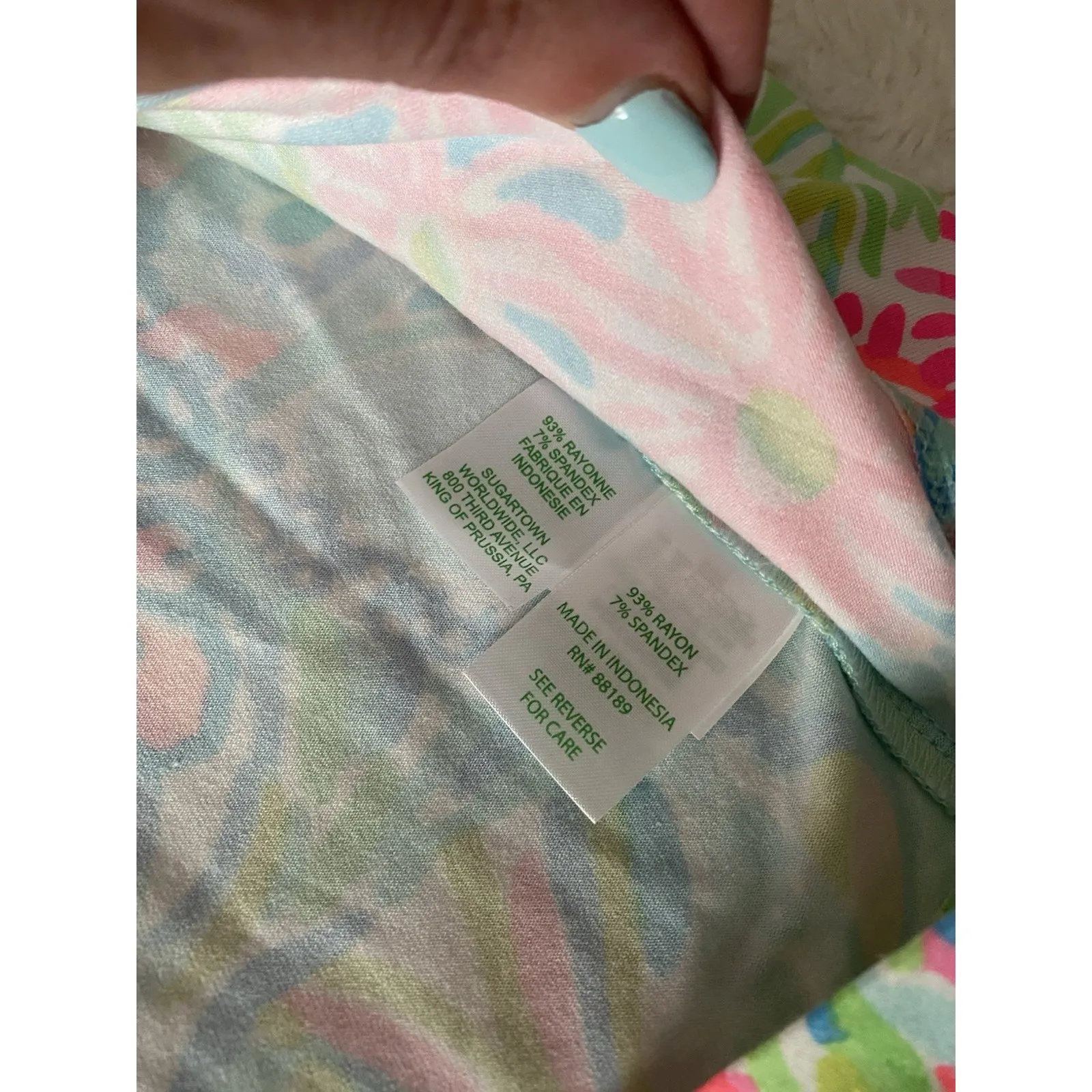 Lilly Pulitzer Women's Sophie Dress Size XS 3/4 Sleeve Floral Boat Neck - Image 2