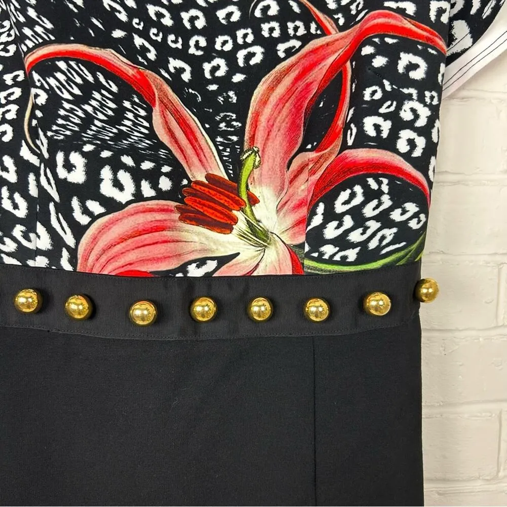 NWT Cavalli Class by Roberto Cavalli Printed Embellished Dress Size US 6 - Image 5