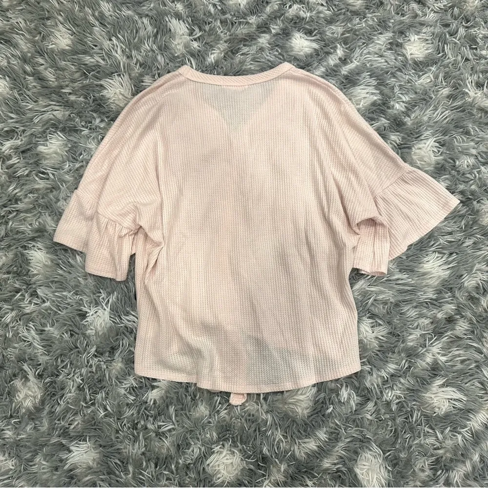 Altar'd State Waffle Knit Tie Front Button Up Shirt - Image 6