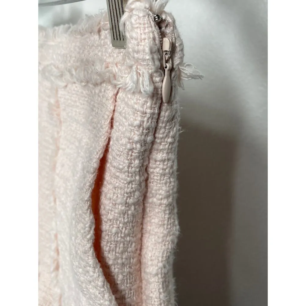 Elie Tahari Pink Tweed Fringe Hem Shorts - Image 6