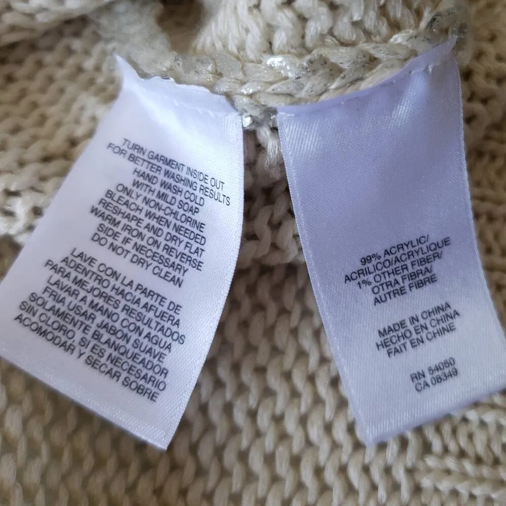 Jones New York Signature Womens Sweater Size Medium Metallic Pullover Preppy - Image 11