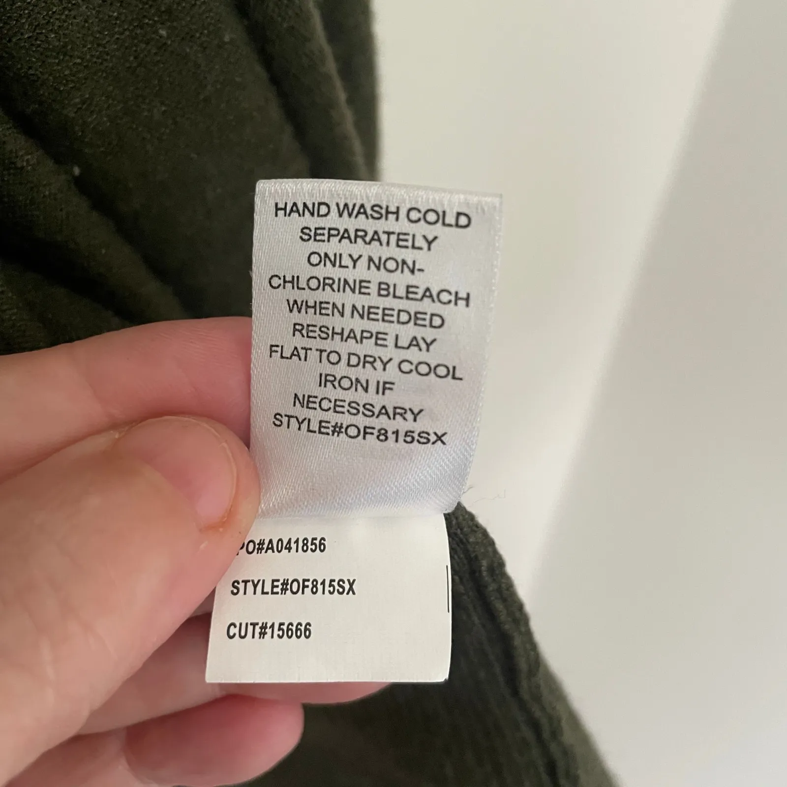 Market & Spruce M olive cardigan with faux leather detail on pockets and cuffs - Image 10