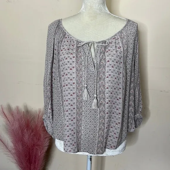 American eagle outfitters • boho flowy floral printed top - Image 11