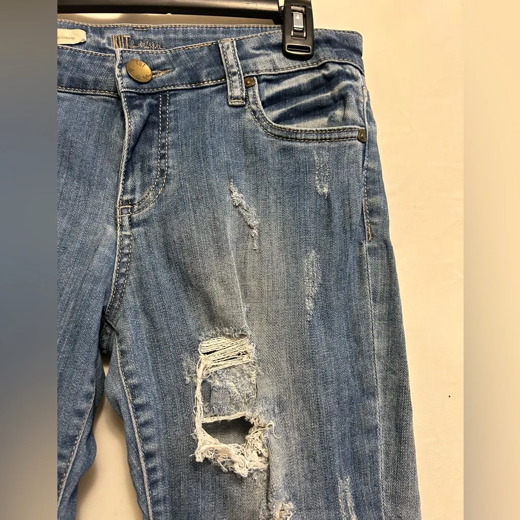 Kut From The Kloth Distressed Catherine‎ Boyfriend Jeans Size 4 - Image 9