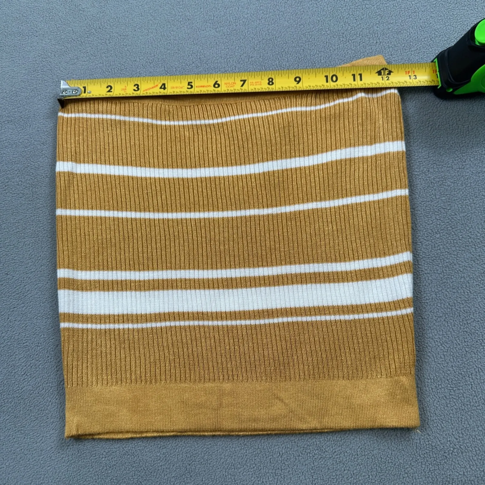 NWT 8 Birdies Tube Top Womens L Ribbed Knit Striped Gold White Casual Australia Size L - Image 5