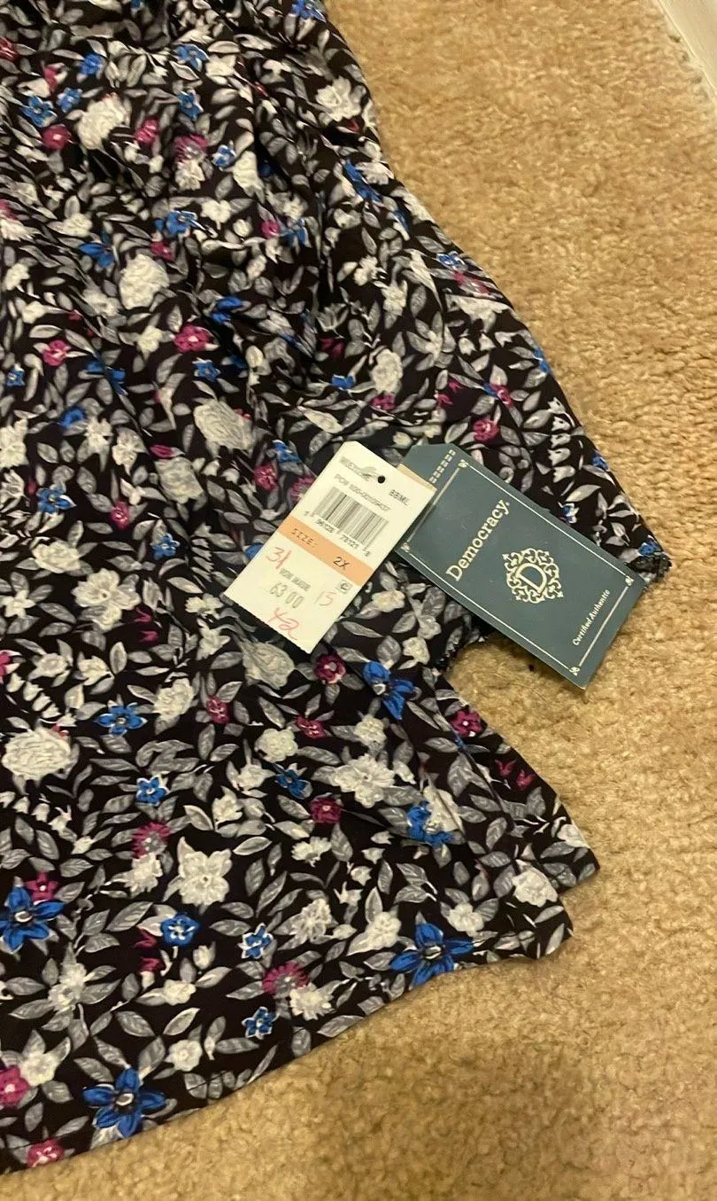 Floral Long Sleeve Democracy Blouse size 2X - Image 2