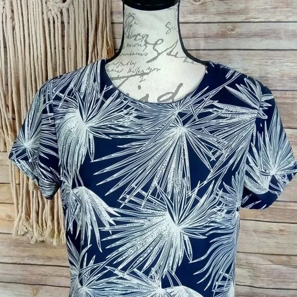 Lulus Cancun‎ Calling Navy Blue Print Shift Dress - Image 10