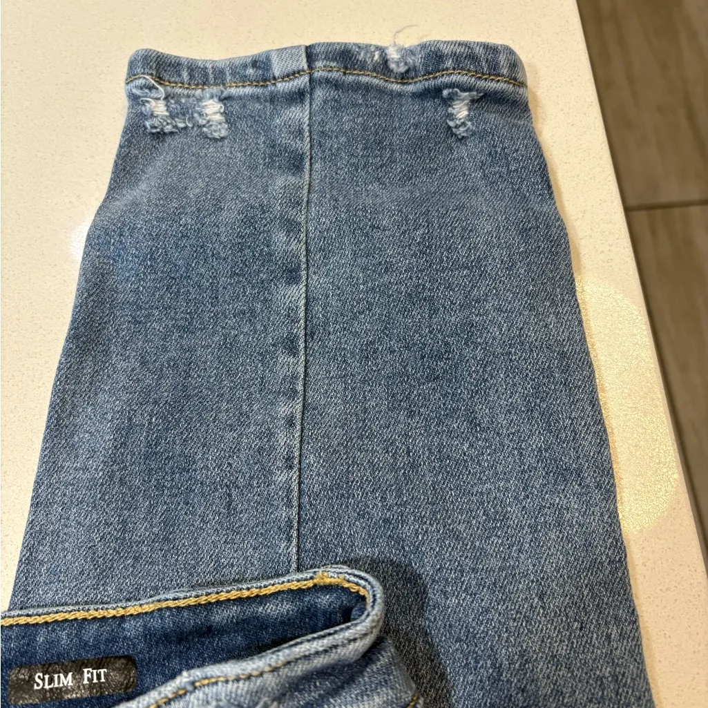 Judy Blue denim distressed slim fit jeans size 11/30 - Image 5