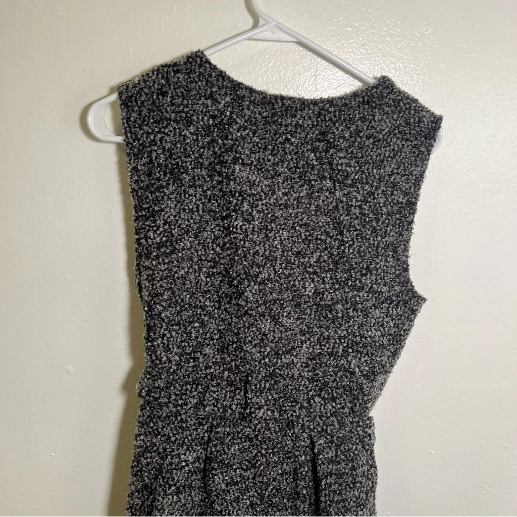 BCBGeneration Sleeveless Boucle Cardigan Sweater Coat Gray S - Image 9