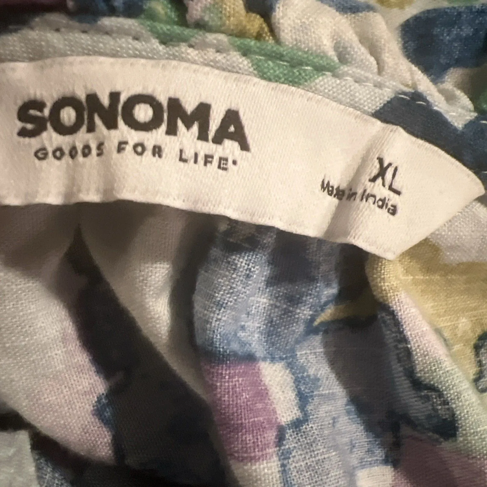 Sonoma Maxi Midi Dress XL Tiered Artsy Pockets cotton - Image 3