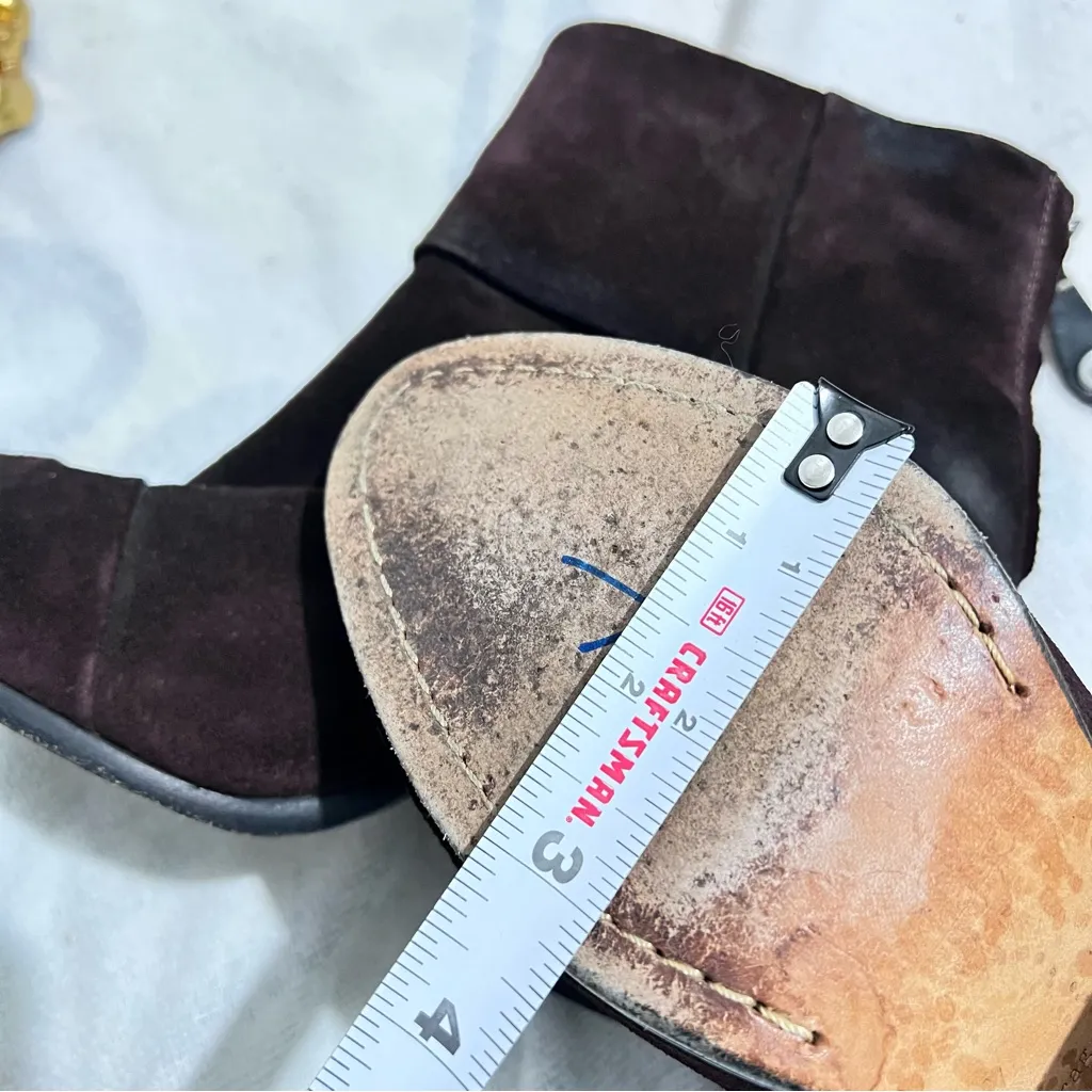 Rag and bone brown ankle boots size 38.5 leather suede - Image 9