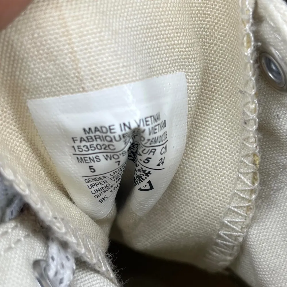 Converse  Chuck Taylor All Star CTAS High-Top reflective Ivory sneakers 153502c - Image 6