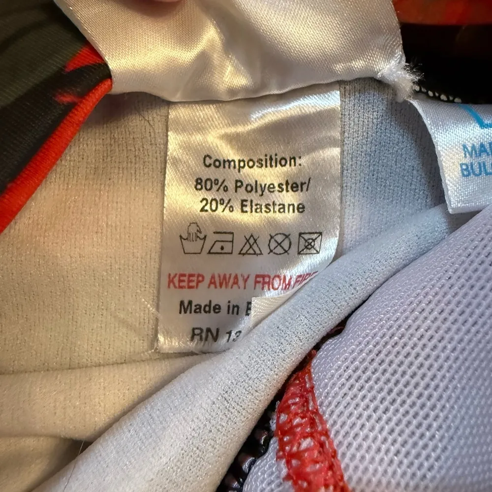 ModCloth Women's The Gilda One-Piece Swimsuit Red Black Slimming adjustable Sz L - Image 9