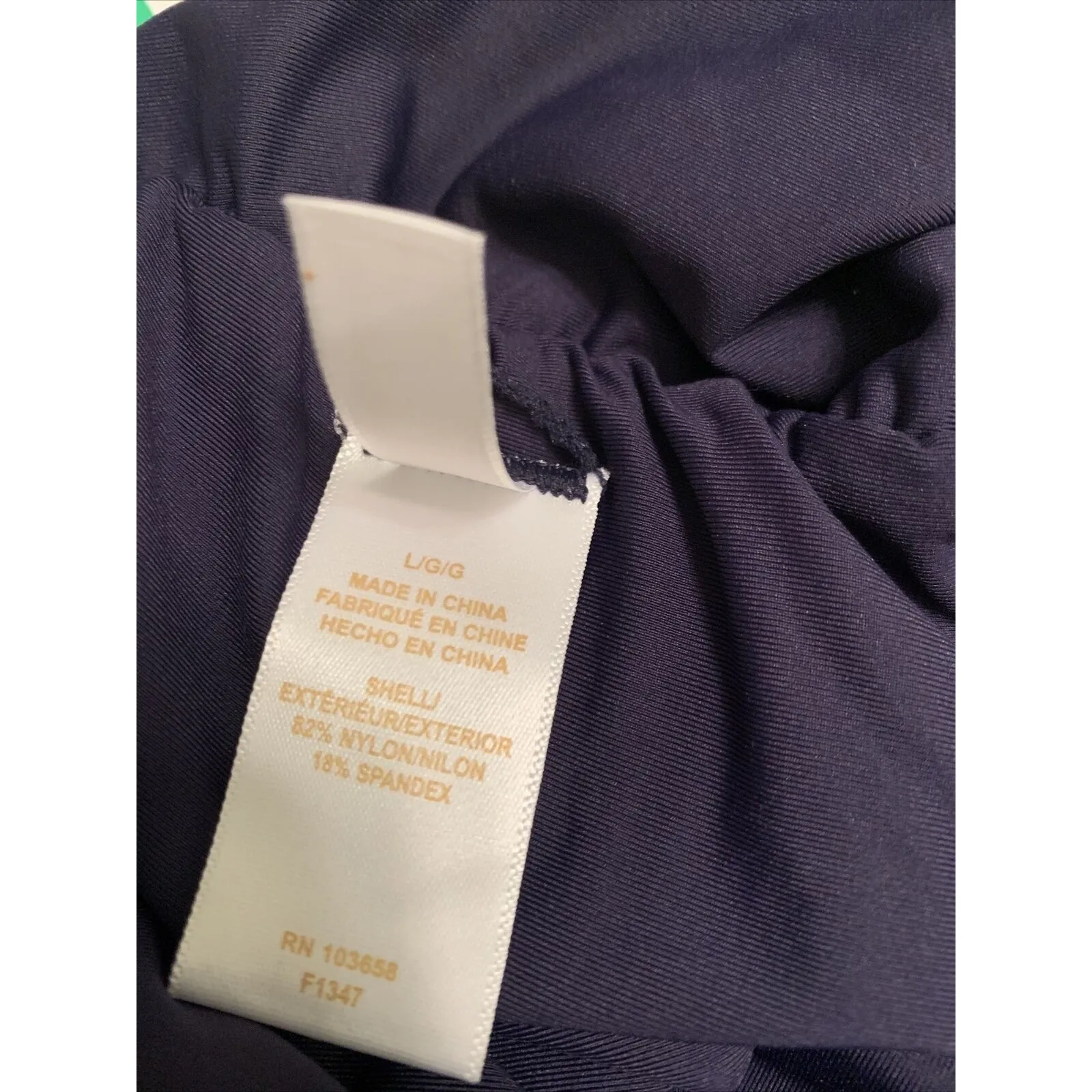 ANNE COLE Convertible High Waist Bikini Bottom Swimwear Navy Blue Womens Large - Image 3