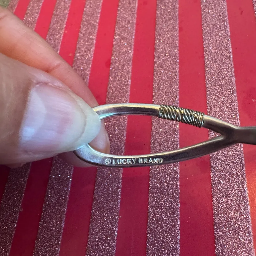 Silver Lucky Brand Bangle Bracelet - Image 3