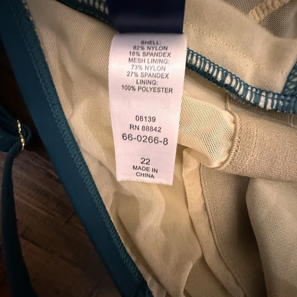 Swimsuits For All NWT Shirred Sweetheart 1pc SWIMSUIT size 22 Mediterranean - Image 11