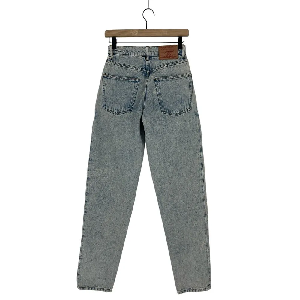 Y/PROJECT Cutout Rhinestone Skinny Blue Size 24 - Image 9