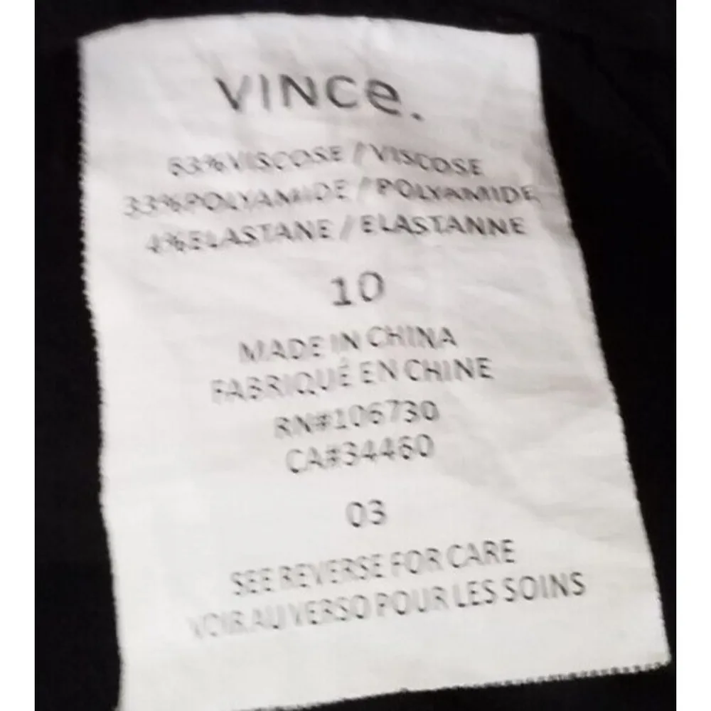 Vince Womens‎ Pants Pockets Stretch Black Skinny Zip Pockets High Rise Size 10 - Image 6