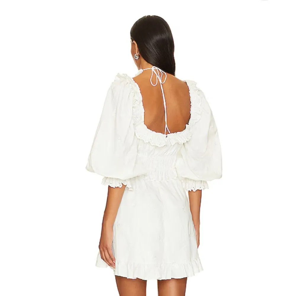 For Love & Lemons Tiana Mini Dress in White - Image 3