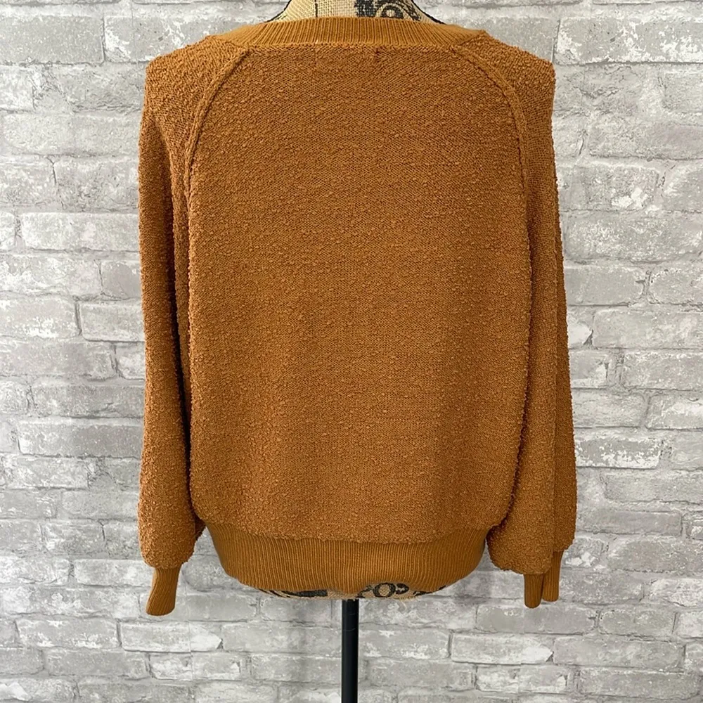 Altar’d State Cozy Brown Textured Sweatshirt - Image 3