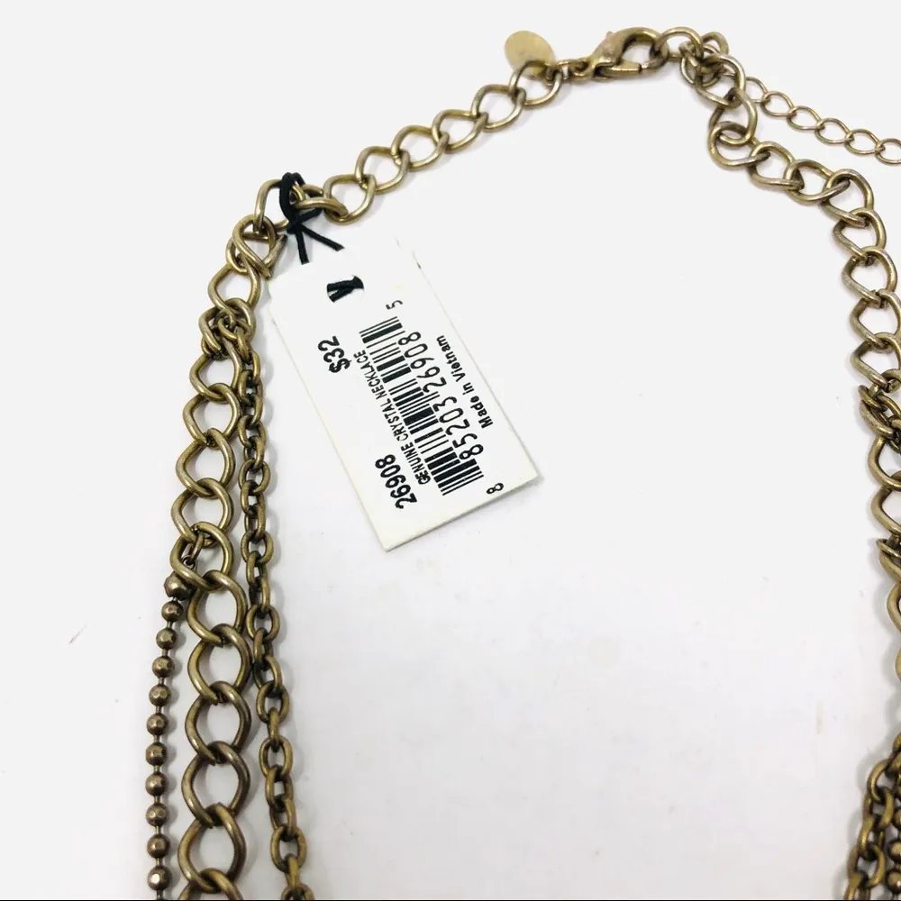 COOKIE LEE layered necklace w genuine crystals - Image 7