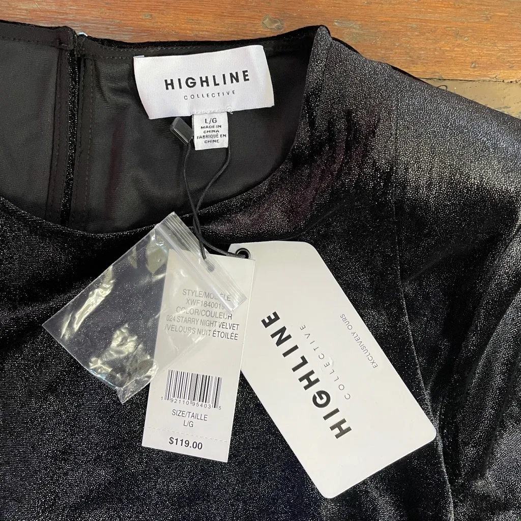 NWT Highline Collective Starry Night Velvet Witchy Mini Dress - Image 14