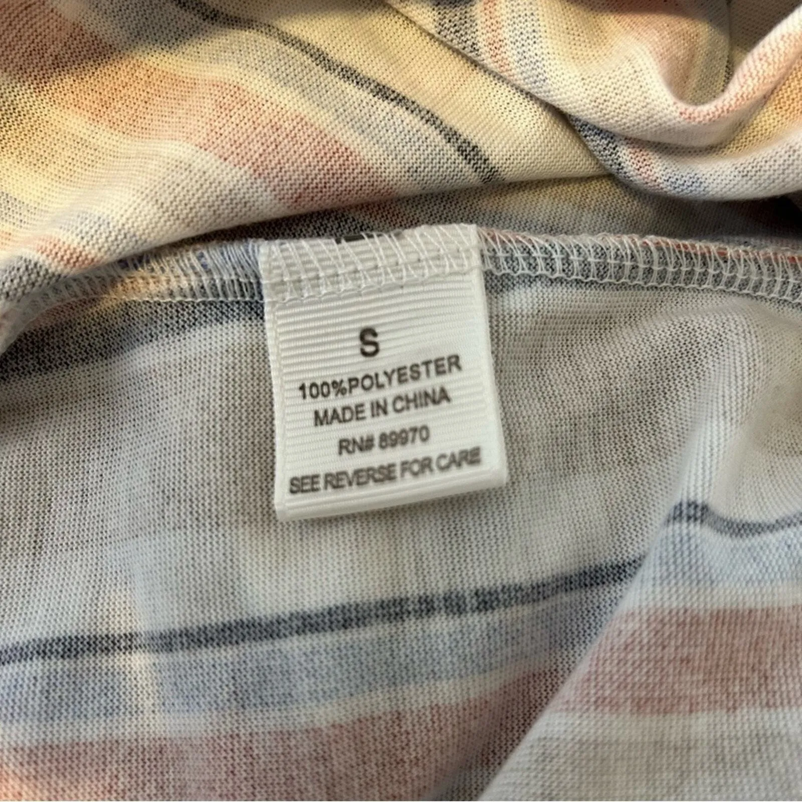 Eileen & Olivia Striped Short Sleeve Top, Button Back Detail, Collared Shirt S - Image 5