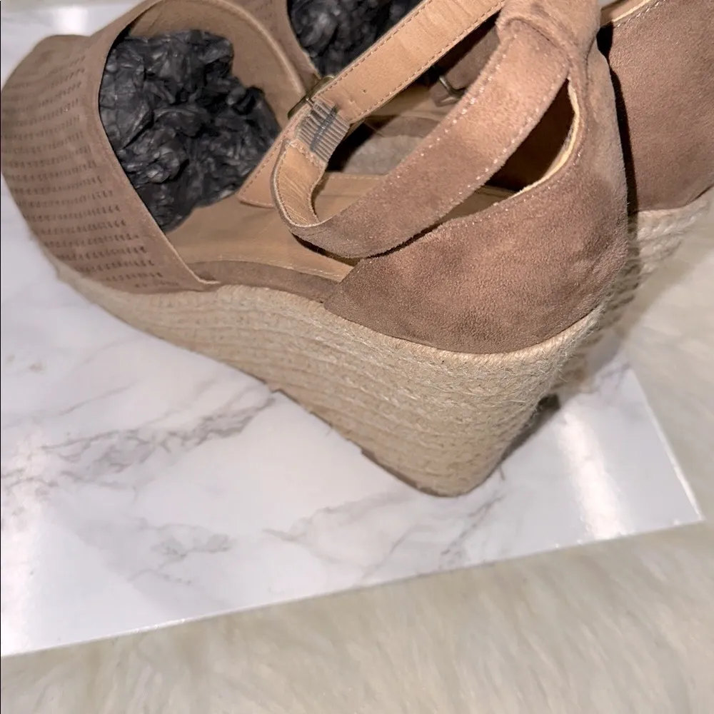 Torrid Brown Perforated Wedge Sandals 12W - Image 2