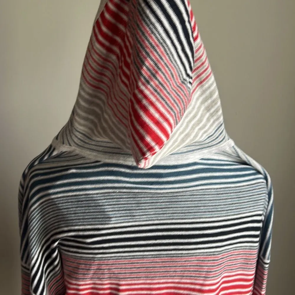 NEW Autumn  Cashmere MULTI STRIPE BEACH HOODIE     PLATINUM MULTI - Image 3