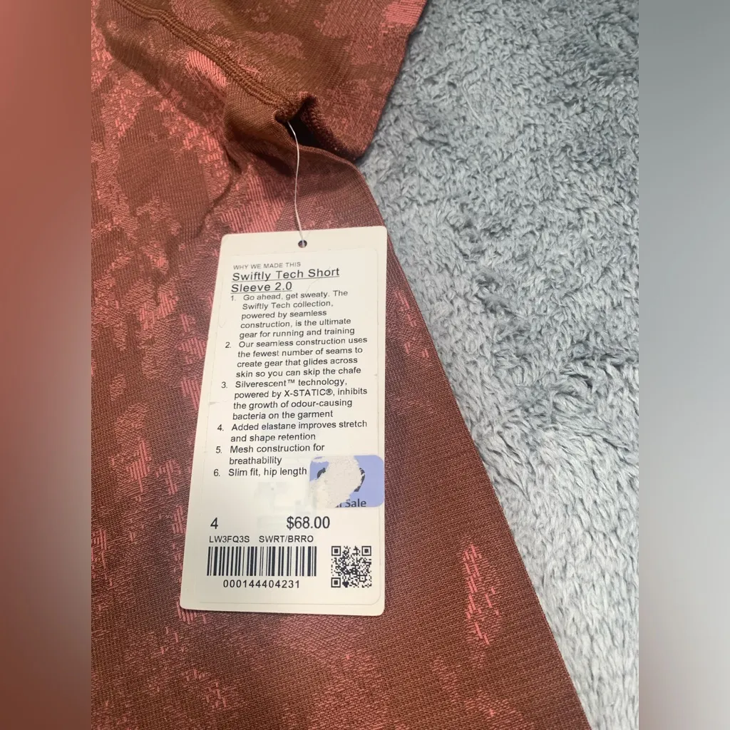 NWT Lululemon swiftly tech short sleeve shirt 2.0 shadow bloom brown brier rose - Image 5