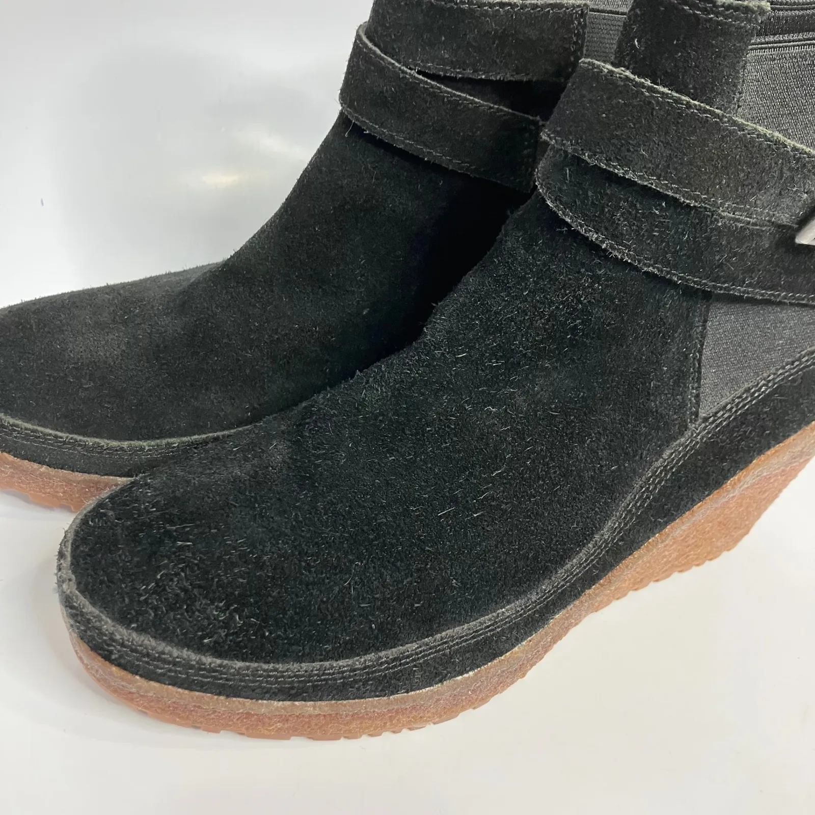 Merrell Tremblant wedge booties black suede women's size 10 casual trendy preppy - Image 5