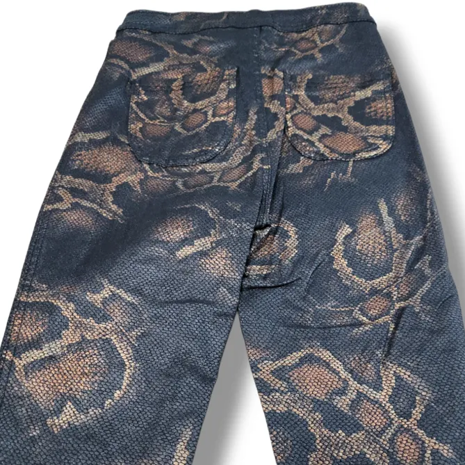 JC JQ Jeans Size Small W22"L30.5"  Stretchy Skinny Jeans Snake Skin Print Python Print - Image 5