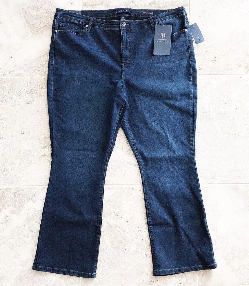Bandolino Mandie Bootcut Laurel Blue Jeans Luxe 360 flex Denim Plus Size 24W NWT - Image 9