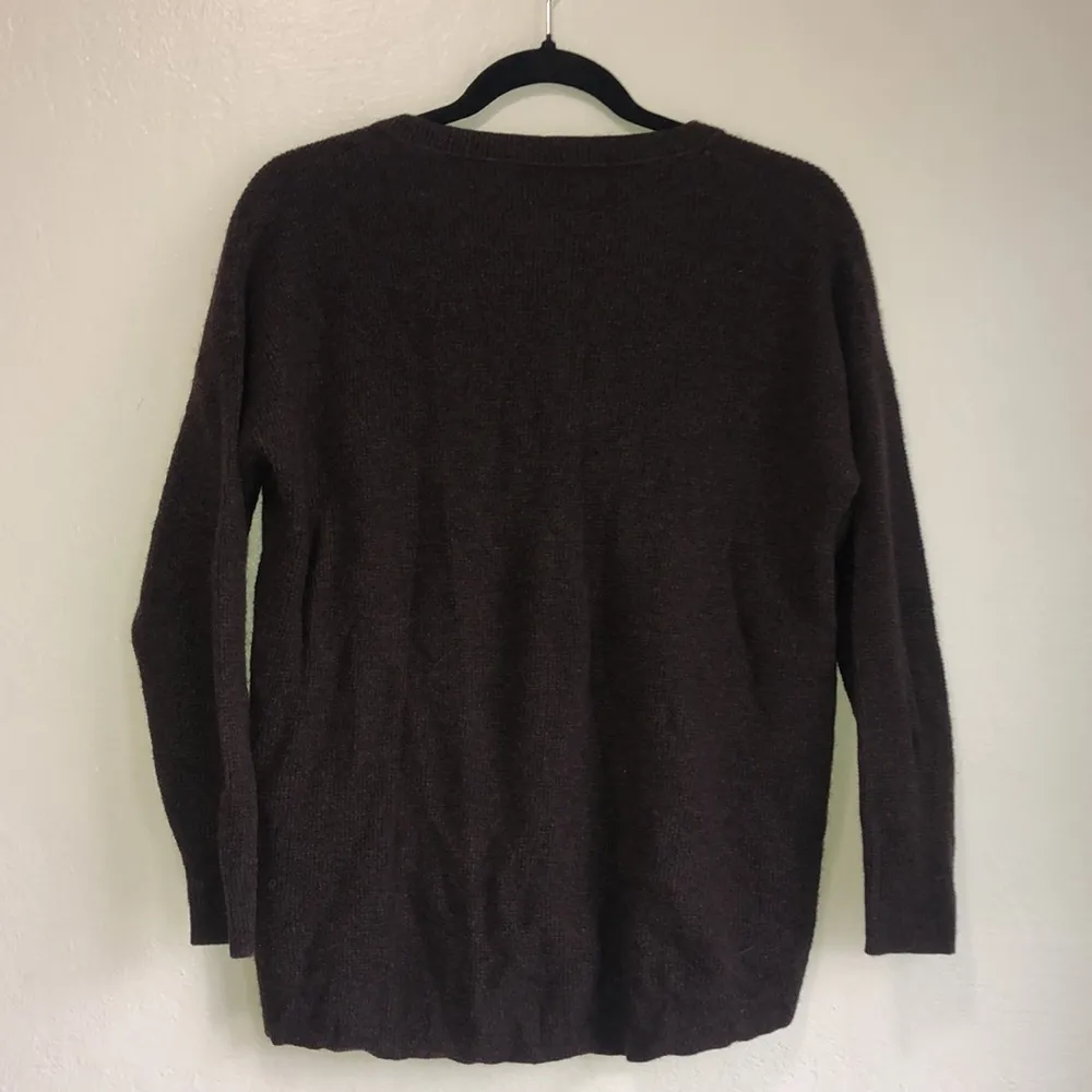 Madewell Brown Knit V-Neck Pullover Sweater Small - Image 4