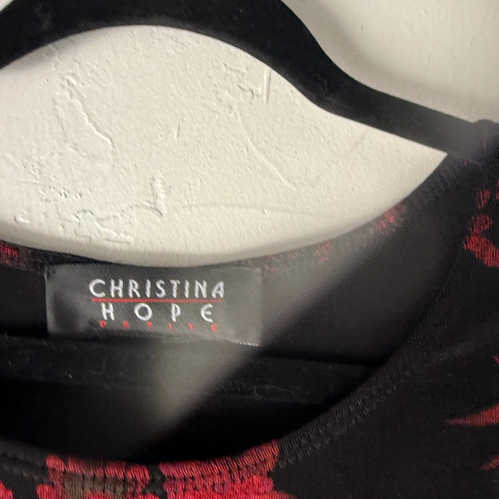 Christina Hope‎ Petite M Y2k Black Floral Tank Top Japanese Grunge Whimsigoth Size 00 - Image 4